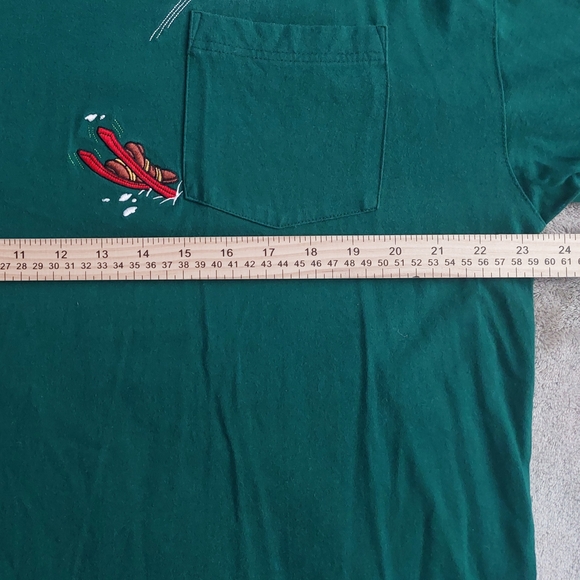 Vtg Disney Goofy Embroidered Green 100% Cotton Long Sleeve Shirt | XL - Picture 6 of 7